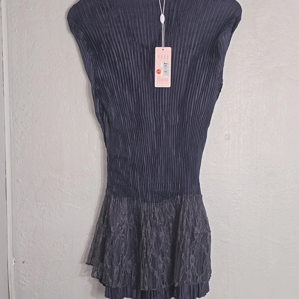 NWT Pretty Angel Blue Ribbed Fit and Flare Dress - Picture 7 of 8
